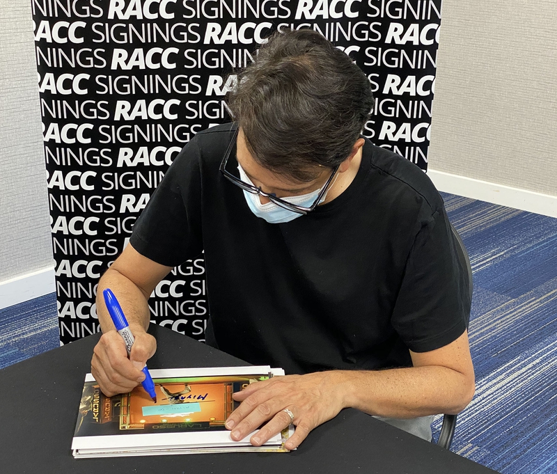 Ralph Macchio Signing Autograph for RACC Autograph Collector Framing History