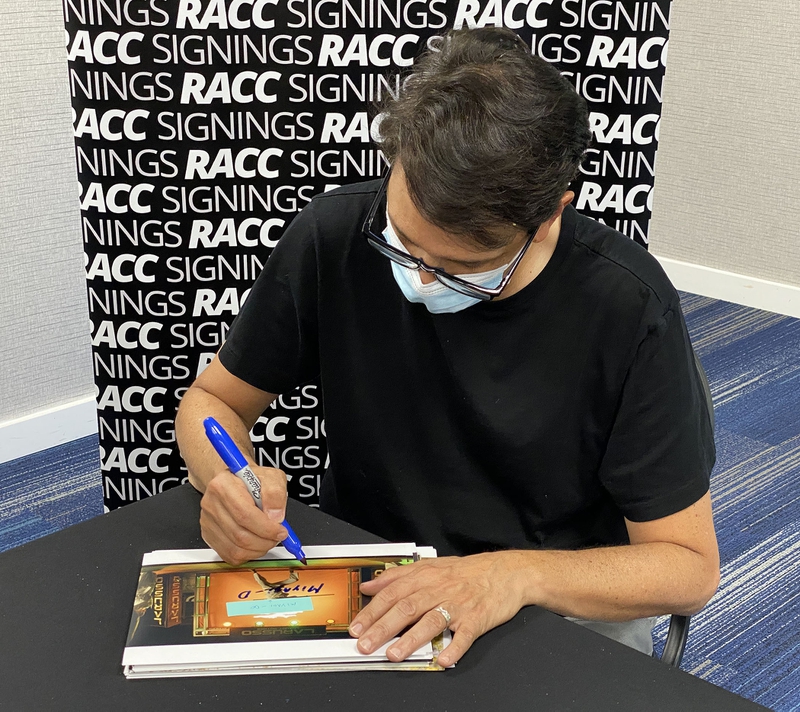 Ralph Macchio Signing Autograph for RACC Autograph Collector Framing History