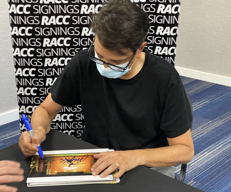 Ralph Macchio Signing Autograph for RACC Autograph Collector Framing History