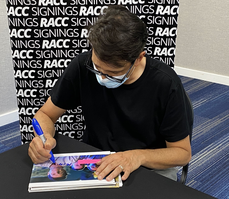 Ralph Macchio Signing Autograph for RACC Autograph Collector Framing History