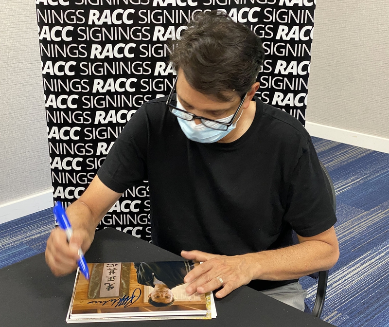 Ralph Macchio Signing Autograph for RACC Autograph Collector Framing History