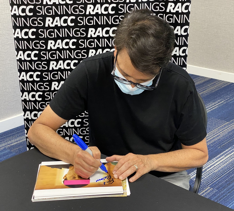 Ralph Macchio Signing Autograph for RACC Autograph Collector Framing History