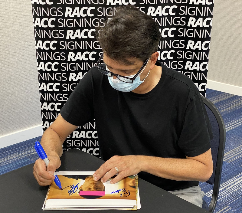 Ralph Macchio Signing Autograph for RACC Autograph Collector Framing History