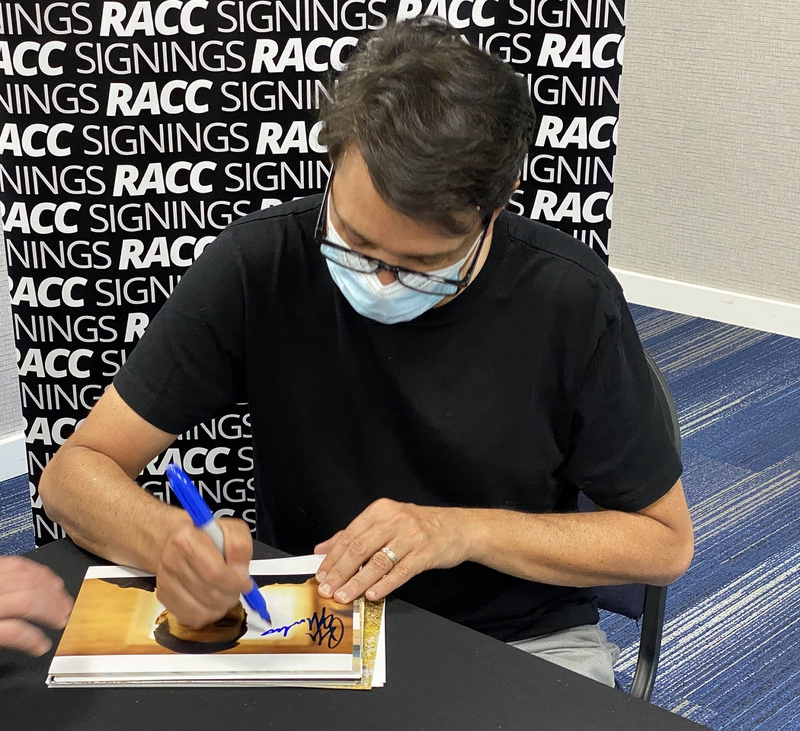 Ralph Macchio Signing Autograph for RACC Autograph Collector Framing History