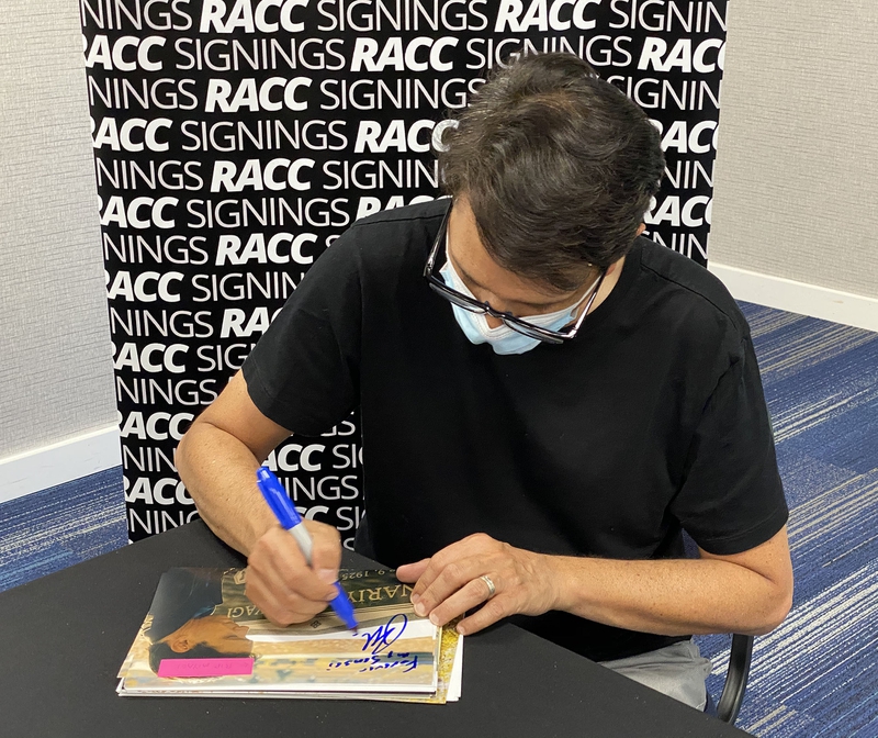 Ralph Macchio Signing Autograph for RACC Autograph Collector Framing History