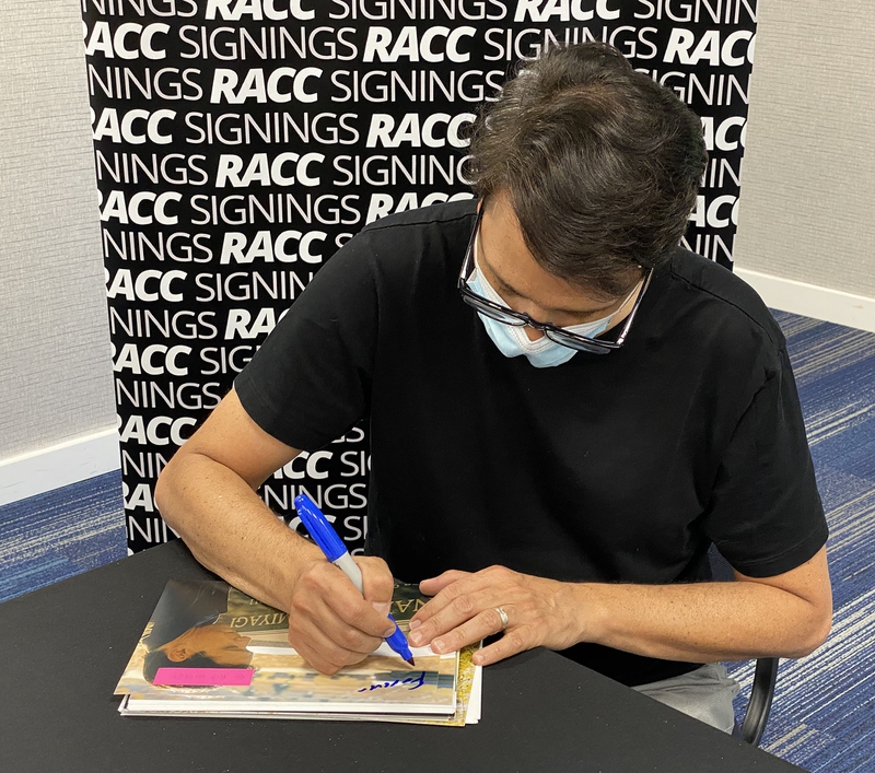 Ralph Macchio Signing Autograph for RACC Autograph Collector Framing History