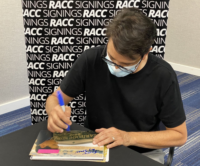 Ralph Macchio Signing Autograph for RACC Autograph Collector Framing History