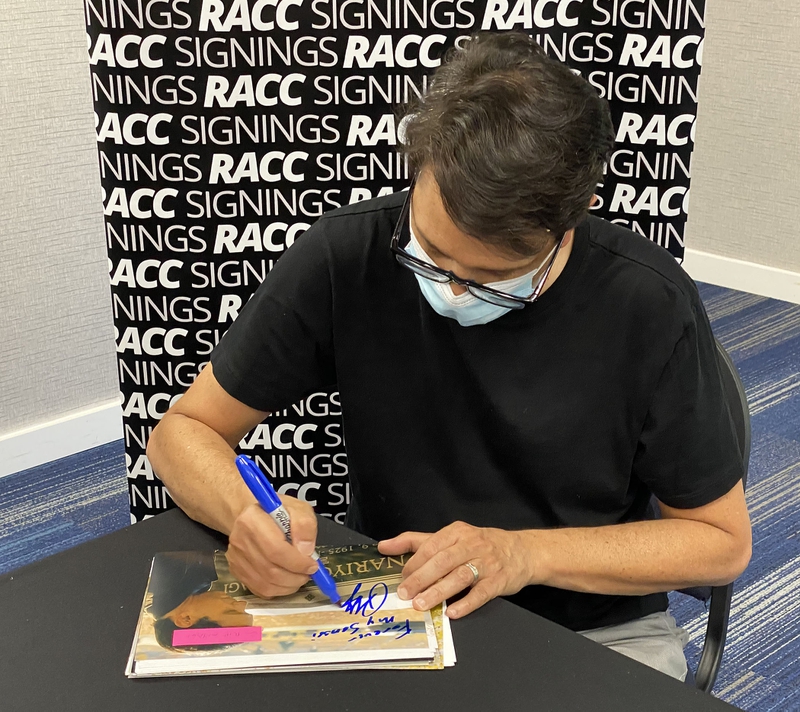 Ralph Macchio Signing Autograph for RACC Autograph Collector Framing History