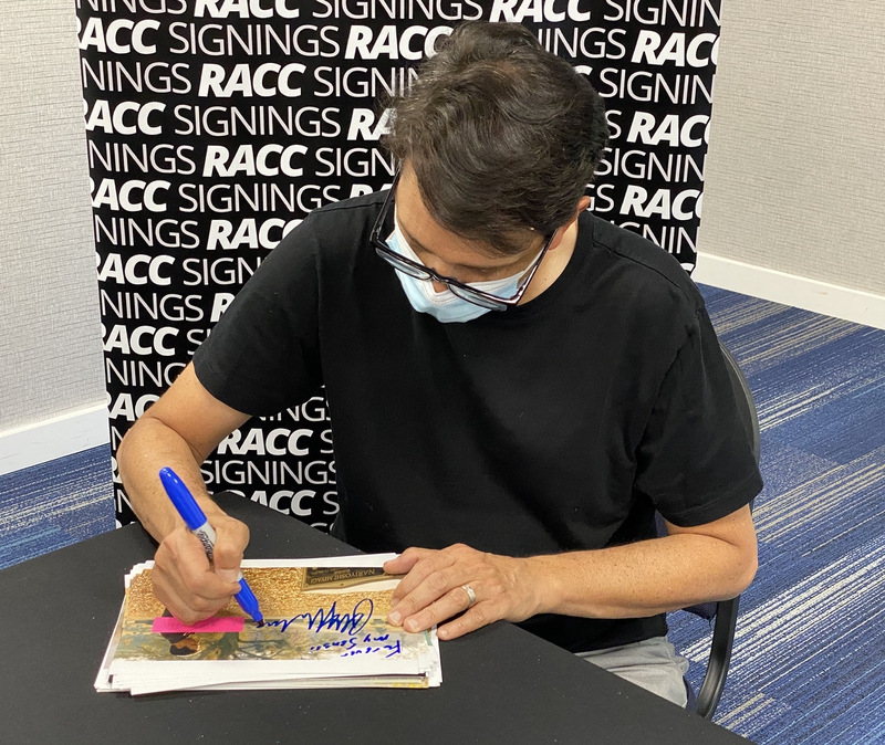 Ralph Macchio Signing Autograph for RACC Autograph Collector Framing History