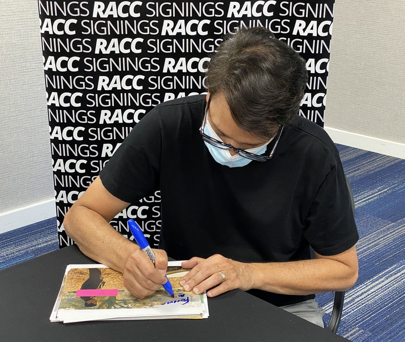 Ralph Macchio Signing Autograph for RACC Autograph Collector Framing History