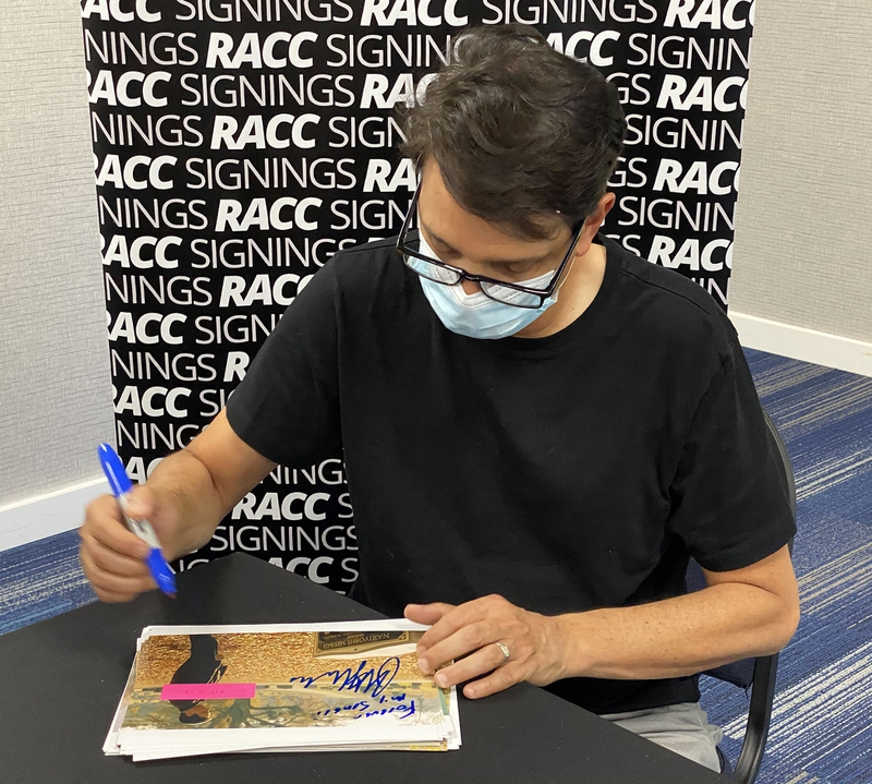 Ralph Macchio Signing Autograph for RACC Autograph Collector Framing History