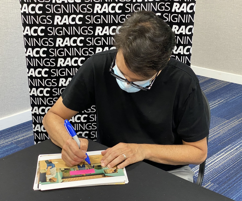 Ralph Macchio Signing Autograph for RACC Autograph Collector Framing History