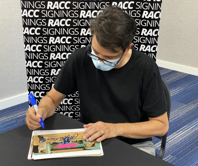 Ralph Macchio Signing Autograph for RACC Autograph Collector Framing History