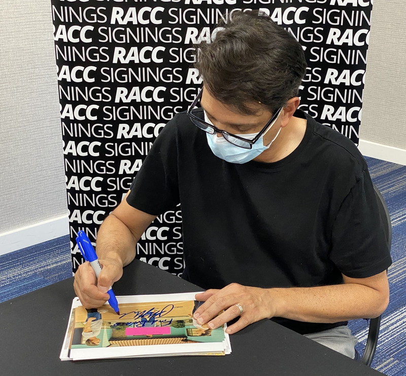 Ralph Macchio Signing Autograph for RACC Autograph Collector Framing History