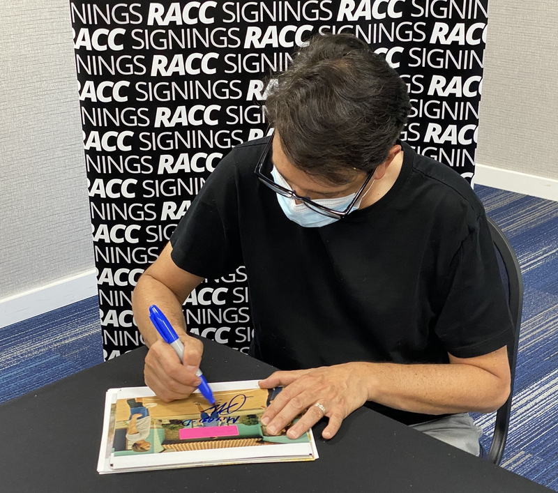 Ralph Macchio Signing Autograph for RACC Autograph Collector Framing History