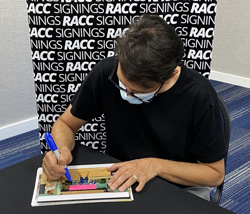 Ralph Macchio Signing Autograph for RACC Autograph Collector Framing History