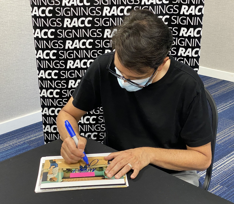 Ralph Macchio Signing Autograph for RACC Autograph Collector Framing History