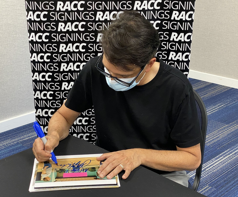 Ralph Macchio Signing Autograph for RACC Autograph Collector Framing History