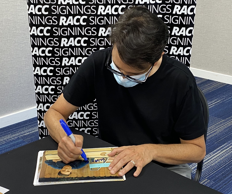 Ralph Macchio Signing Autograph for RACC Autograph Collector Framing History