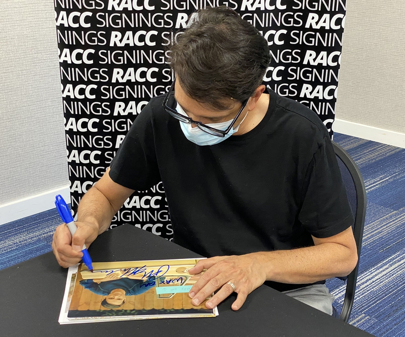 Ralph Macchio Signing Autograph for RACC Autograph Collector Framing History