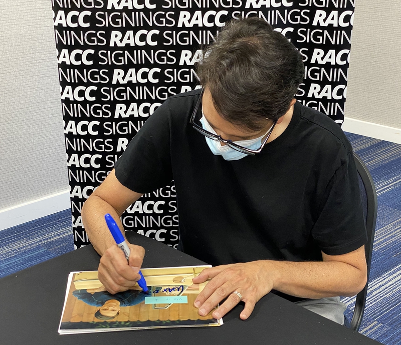 Ralph Macchio Signing Autograph for RACC Autograph Collector Framing History