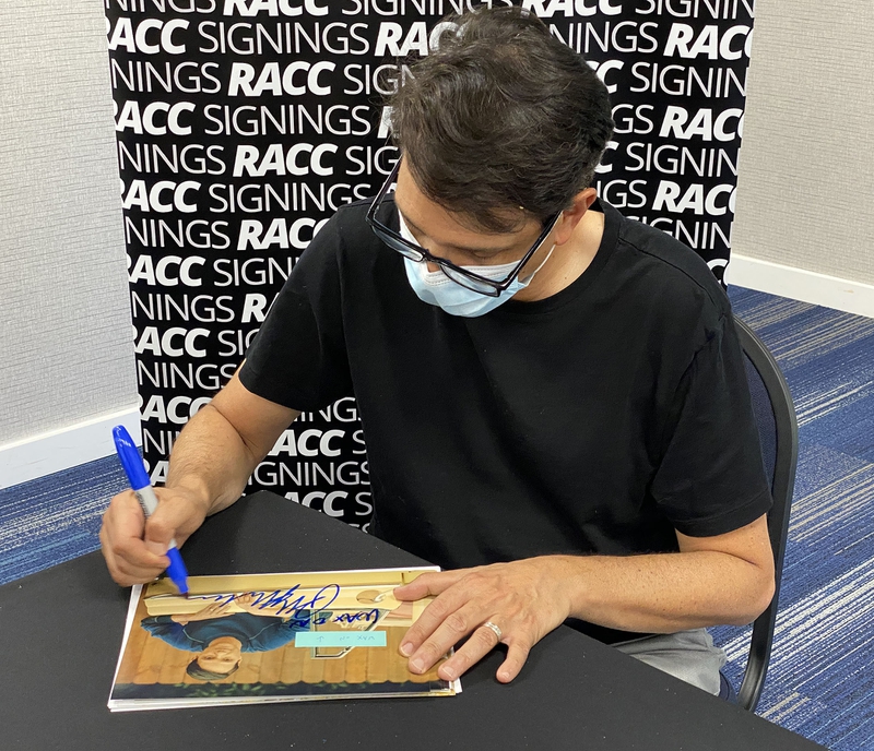 Ralph Macchio Signing Autograph for RACC Autograph Collector Framing History