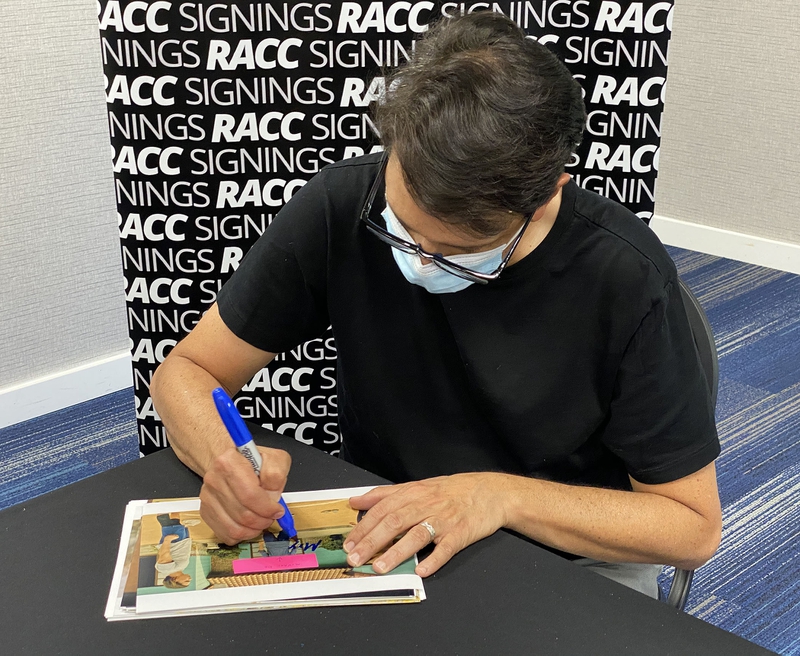 Ralph Macchio Signing Autograph for RACC Autograph Collector Framing History