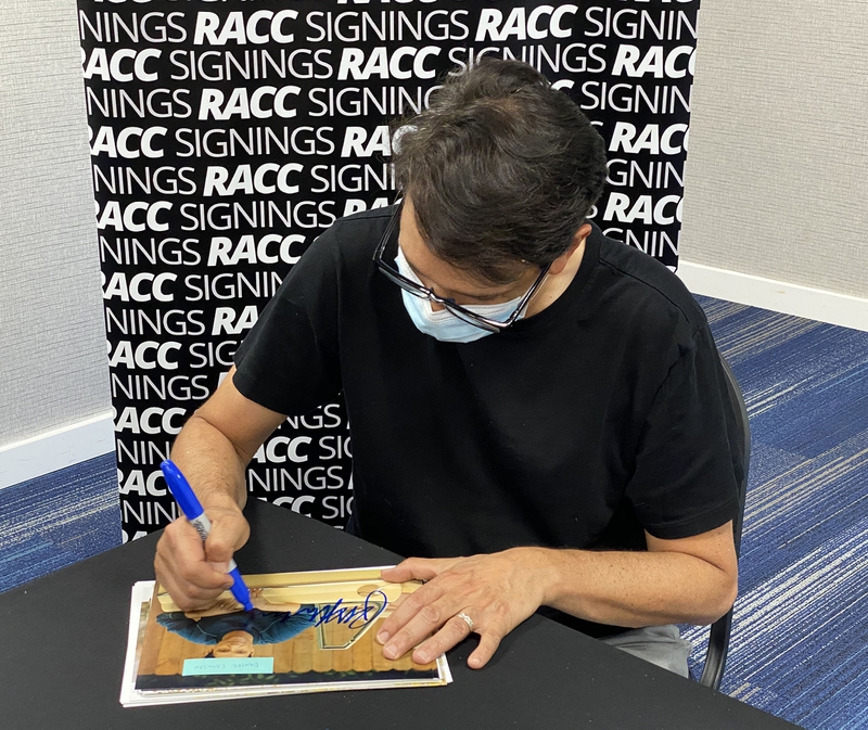 Ralph Macchio Signing Autograph for RACC Autograph Collector Framing History