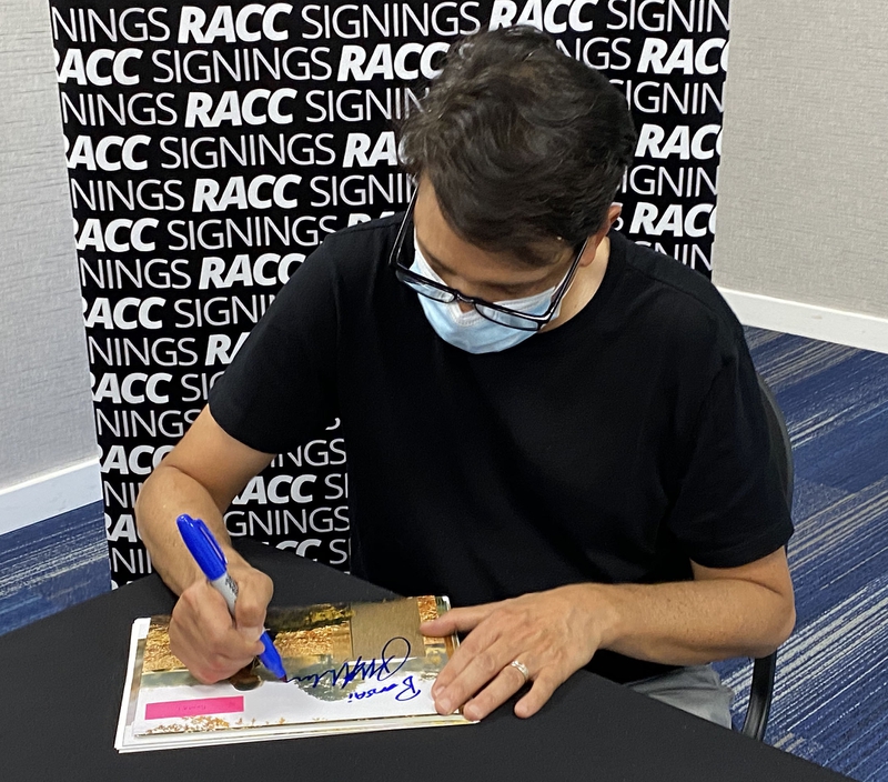 Ralph Macchio Signing Autograph for RACC Autograph Collector Framing History