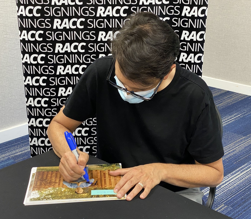 Ralph Macchio Signing Autograph for RACC Autograph Collector Framing History