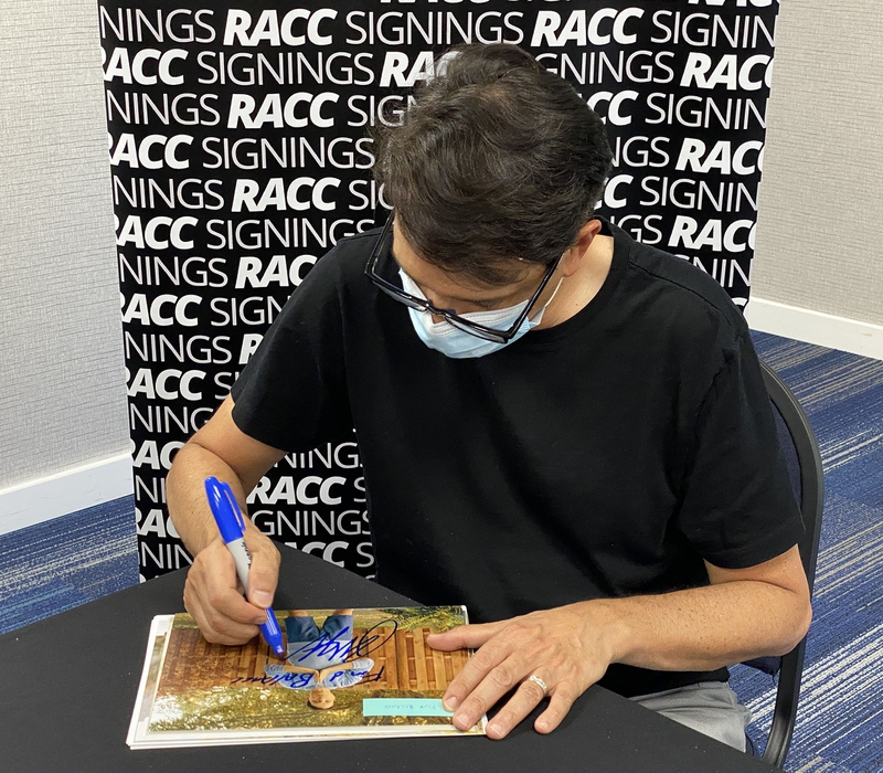 Ralph Macchio Signing Autograph for RACC Autograph Collector Framing History