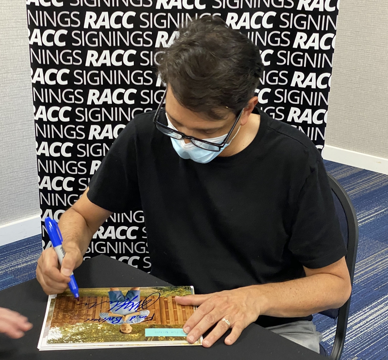 Ralph Macchio Signing Autograph for RACC Autograph Collector Framing History