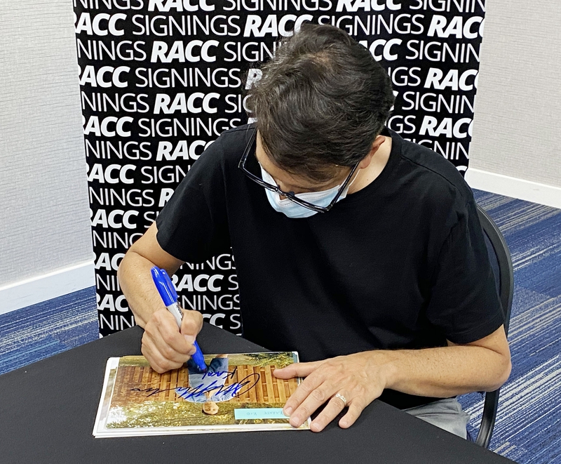 Ralph Macchio Signing Autograph for RACC Autograph Collector Framing History