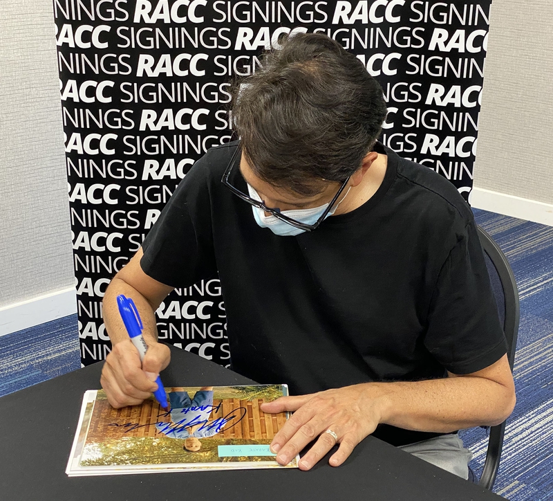 Ralph Macchio Signing Autograph for RACC Autograph Collector Framing History