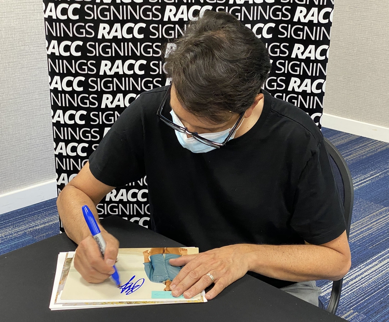 Ralph Macchio Signing Autograph for RACC Autograph Collector Framing History