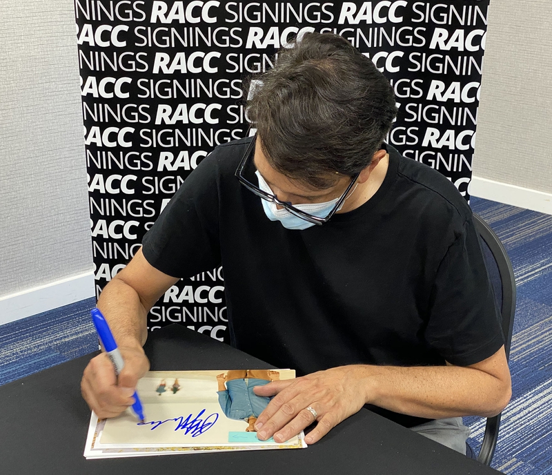 Ralph Macchio Signing Autograph for RACC Autograph Collector Framing History