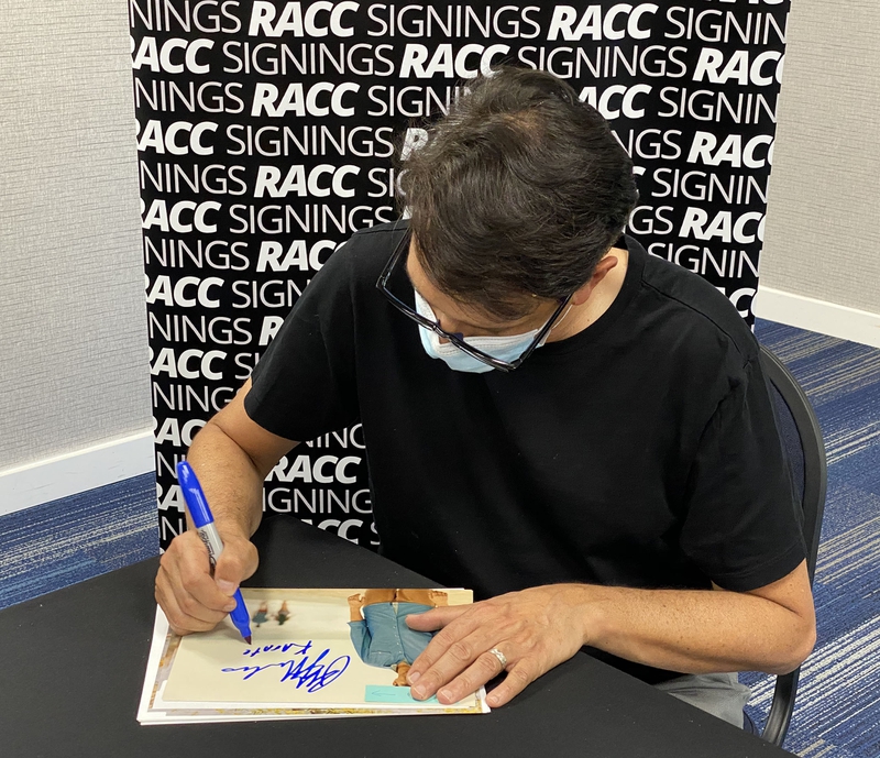 Ralph Macchio Signing Autograph for RACC Autograph Collector Framing History