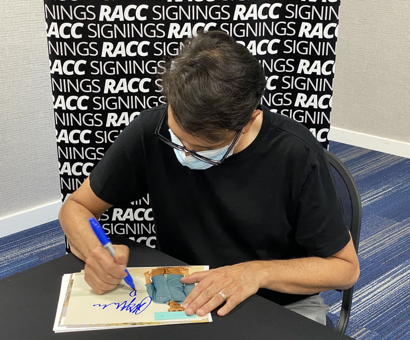 Ralph Macchio Signing Autograph for RACC Autograph Collector Framing History