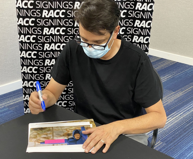 Ralph Macchio Signing Autograph for RACC Autograph Collector Framing History