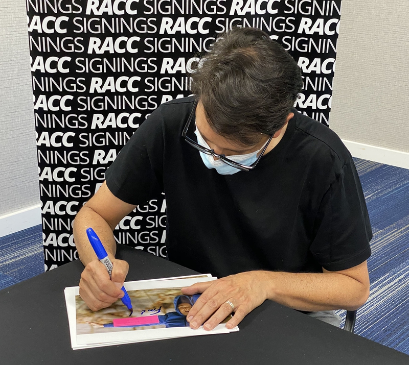 Ralph Macchio Signing Autograph for RACC Autograph Collector Framing History