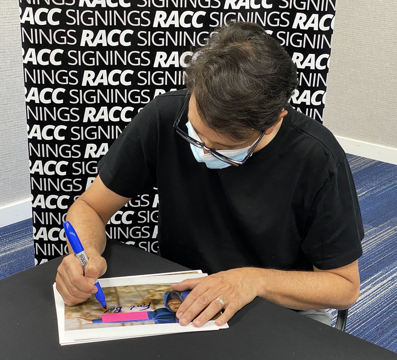 Ralph Macchio Signing Autograph for RACC Autograph Collector Framing History