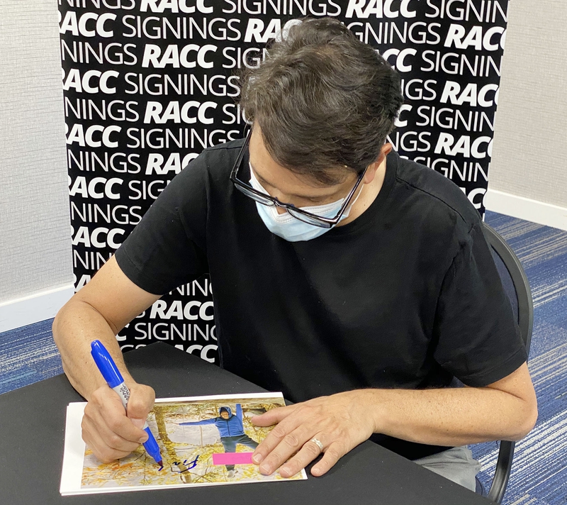 Ralph Macchio Signing Autograph for RACC Autograph Collector Framing History