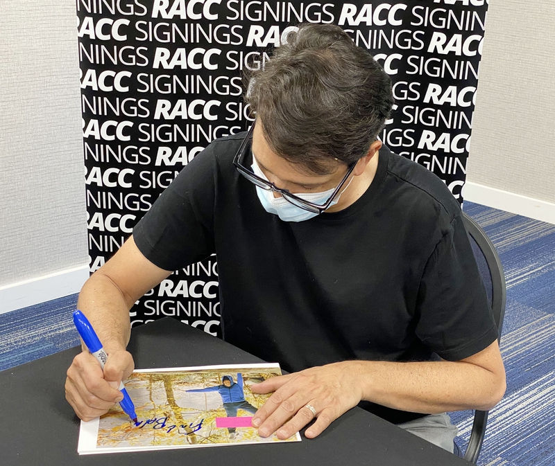 Ralph Macchio Signing Autograph for RACC Autograph Collector Framing History