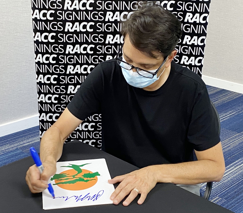 Ralph Macchio Signing Autograph for RACC Autograph Collector Framing History