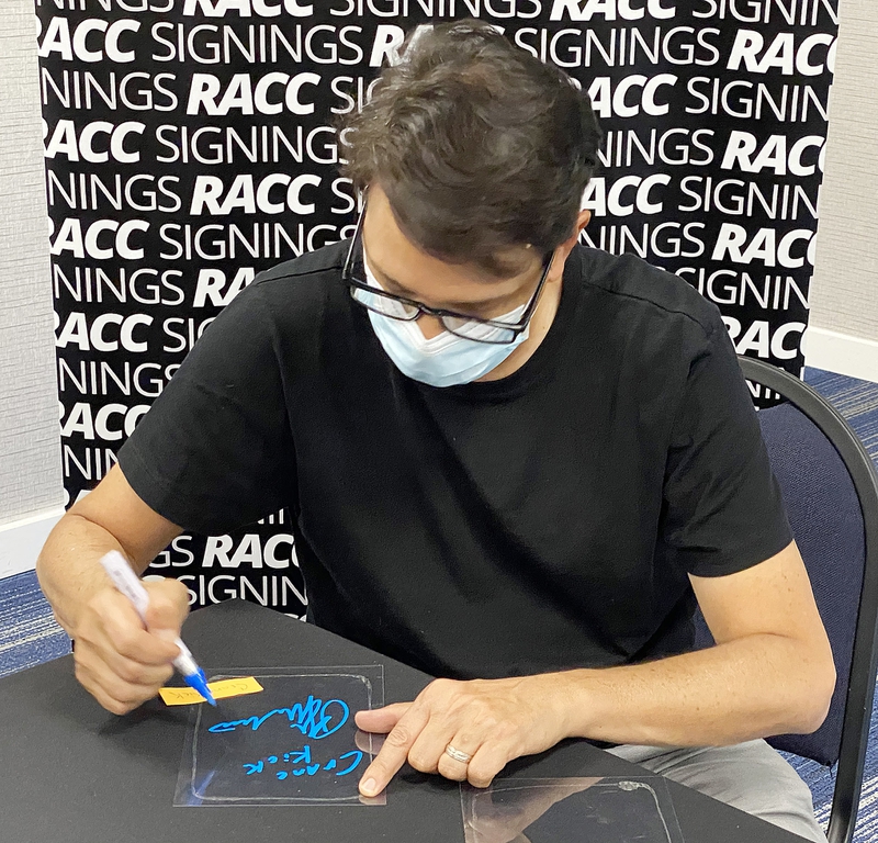 Ralph Macchio Signing Autograph for RACC Autograph Collector Framing History