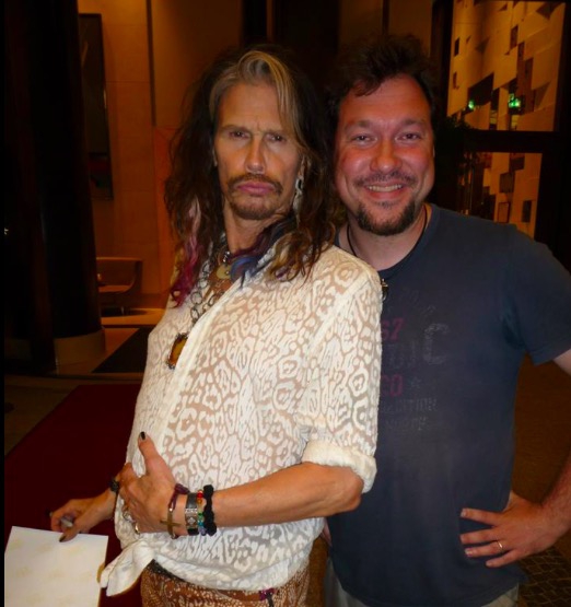 Steven Tyler Photo with RACC Autograph Collector RB-Autogramme Berlin