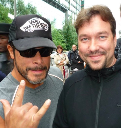 Robert Trujillo Photo with RACC Autograph Collector RB-Autogramme Berlin