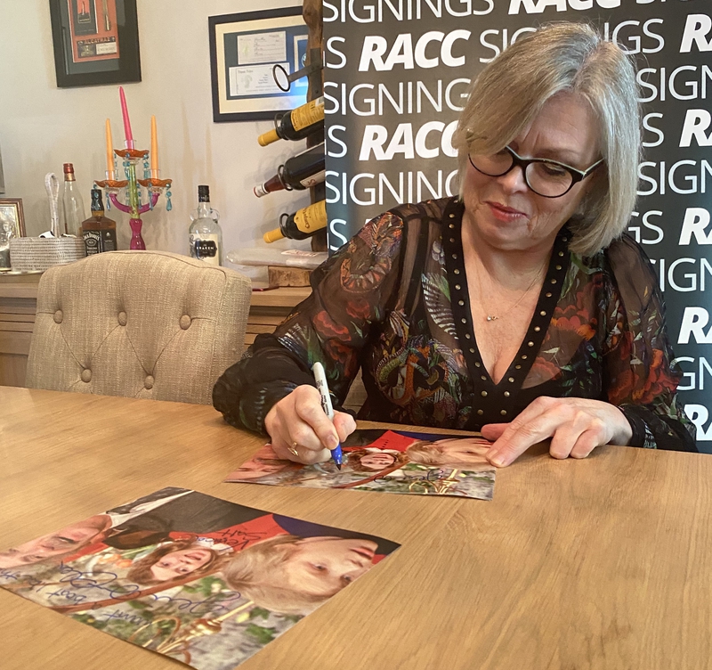 Julie Dawn Cole Signing Autograph for RACC Autograph Collector Framing History