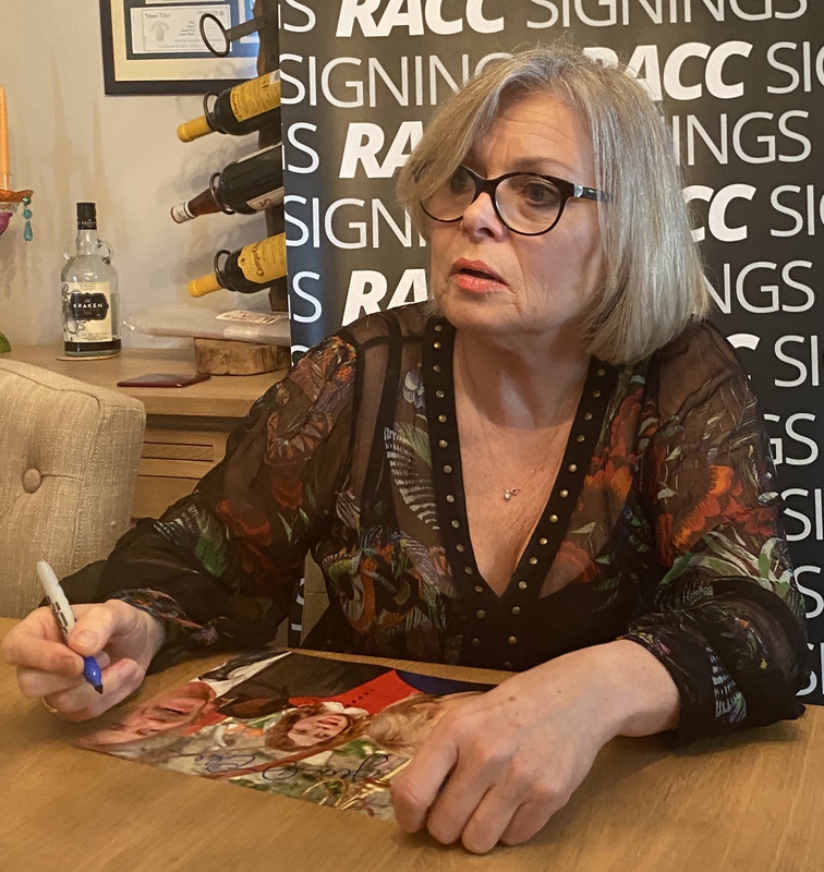 Julie Dawn Cole Signing Autograph for RACC Autograph Collector Framing History