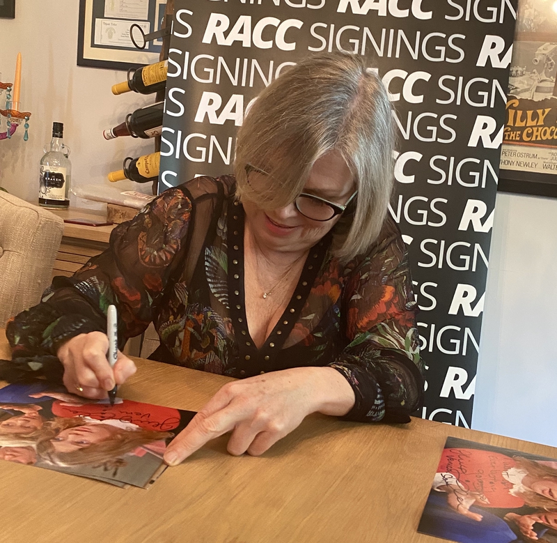 Julie Dawn Cole Signing Autograph for RACC Autograph Collector Framing History